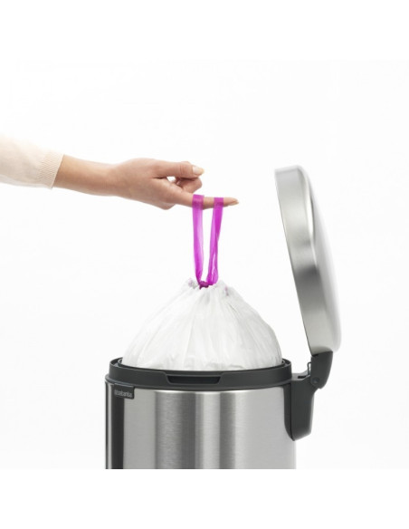 BRABANTIA 112041 Pedal Bin Newicon, 12 litara, kanta za otpad, matt steel fingerprint proof