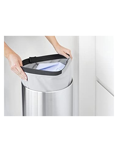 BRABANTIA 105128 kanta za spremanje prljavog rublja 35 litara, matt inox/ metal poklopac