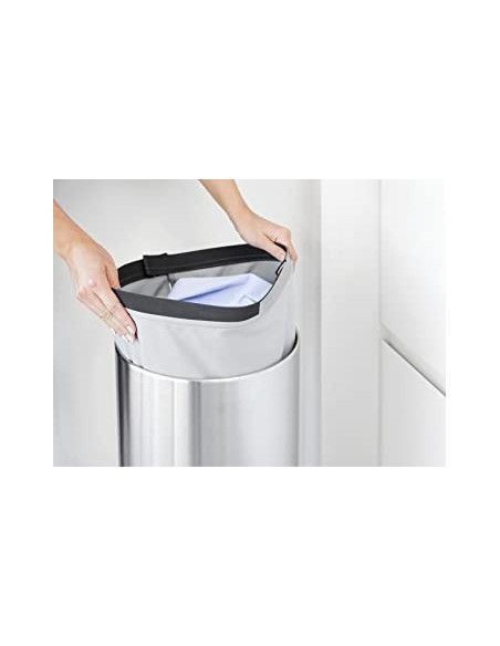 BRABANTIA 105128 kanta za spremanje prljavog rublja 35 litara, matt inox/ metal poklopac