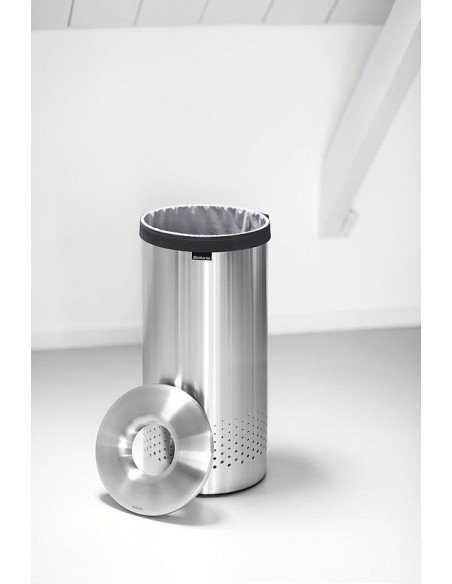BRABANTIA 105104 kanta za spremanje prljavog rublja 35 litara, briliant inox/ metal poklopac