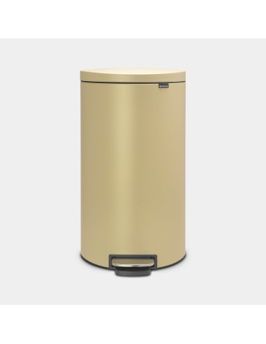 BRABANTIA 119583 Flatback Space Saving Pedal Bin Silent, 30 litara, kanta za otpad, mineral golden beach