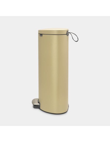 BRABANTIA 119583 Flatback Space Saving Pedal Bin Silent, 30 litara, kanta za otpad, mineral golden beach