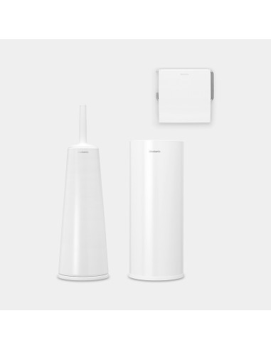 BRABANTIA trodijelni set za wc , četka, držač papira i stalak za 3 role papira