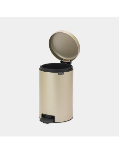BRABANTIA 304446 Pedal Bin Newicon, 12 litara, kanta za otpad, metallic gold