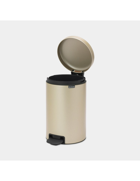 BRABANTIA 304446 Pedal Bin Newicon, 12 litara, kanta za otpad, metallic gold