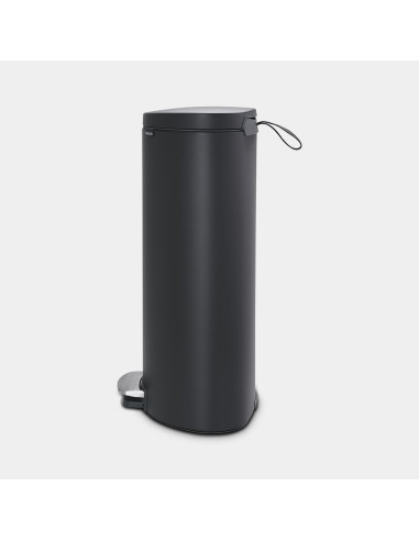 BRABANTIA 119545 Flatback Space Saving Pedal Bin Silent, 30 litara, kanta za otpad, mineral infinite siva