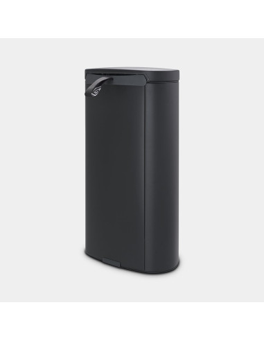 BRABANTIA 119545 Flatback Space Saving Pedal Bin Silent, 30 litara, kanta za otpad, mineral infinite siva