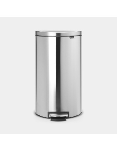 BRABANTIA 482007 Flatback Space Saving Pedal Bin Silent, 30 litara, kanta za otpad, matt steel fingerprint proof