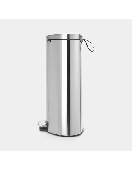 BRABANTIA 482007 Flatback Space Saving Pedal Bin Silent, 30 litara, kanta za otpad, matt steel fingerprint proof