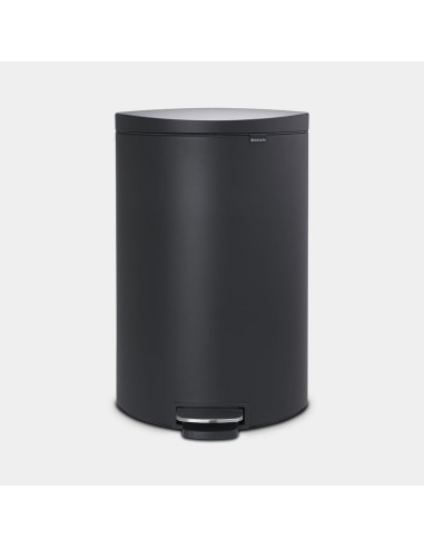 BRABANTIA 119606 Flatback Space Saving Pedal Bin Silent, 40 litara, kanta za otpad, mineral infinite siva