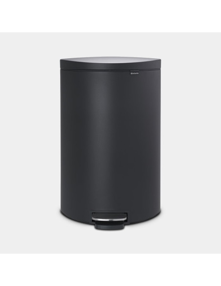 BRABANTIA 119606 Flatback Space Saving Pedal Bin Silent, 40 litara, kanta za otpad, mineral infinite siva