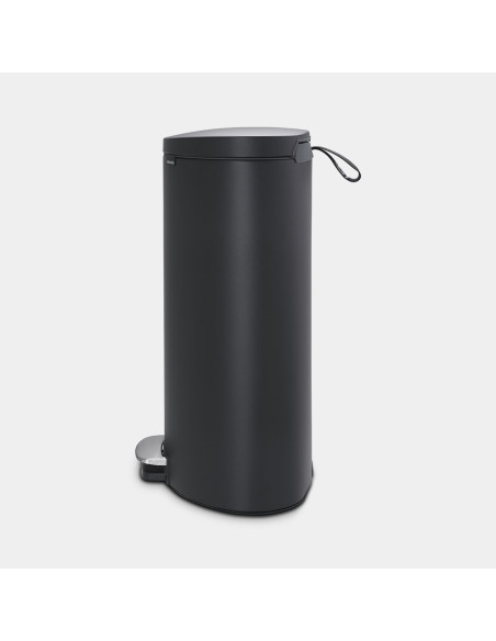 BRABANTIA 119606 Flatback Space Saving Pedal Bin Silent, 40 litara, kanta za otpad, mineral infinite siva