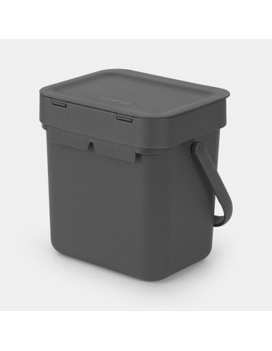 BRABANTIA 209888 Sort & Go kanta za otpad, 3 litre, siva