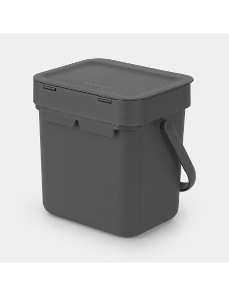 BRABANTIA 209888 Sort & Go kanta za otpad, 3 litre, siva