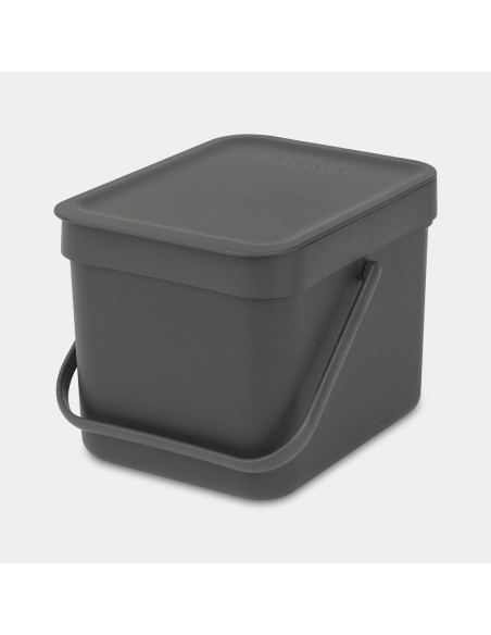 BRABANTIA 109720 Sort & Go kanta za otpad, 6 litara, siva