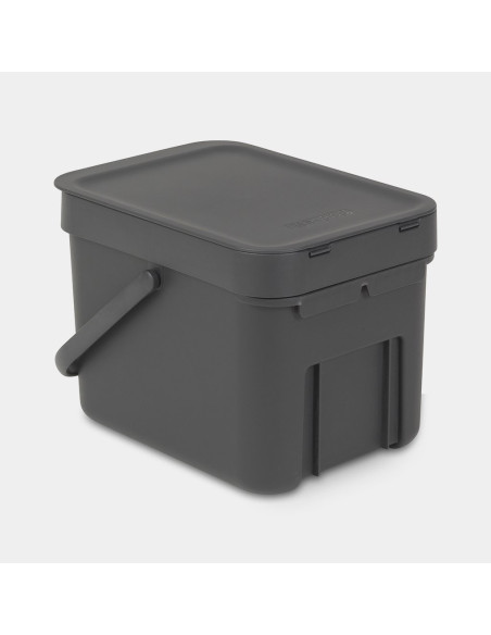 BRABANTIA 109720 Sort & Go kanta za otpad, 6 litara, siva