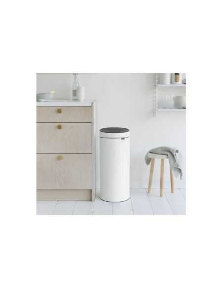BRABANTIA 115141 Touch Bin New, 30 litara, kanta za otpad, bijela boja