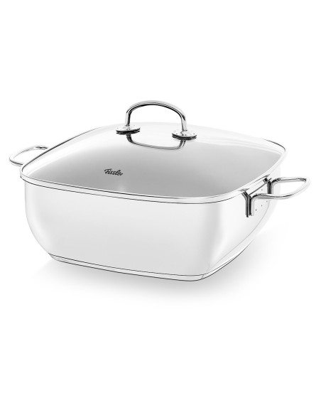 FISSLER 001-500-28-000/0 Secural pekač inox sa staklenim poklopcem, 28 cm , i za INDUKCIJU