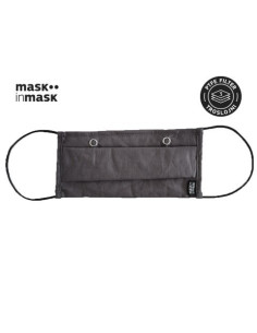 PTFE MASK in MASK, višekratna maska s troslojnim PTFE filterom, antracit