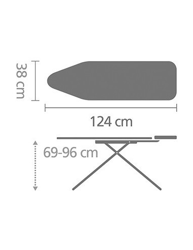 BRABANTIA 108501 daska za glačanje B  , 124 X 38 cm, Icewater