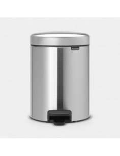 BRABANTIA 112102 Pedal Bin Newicon, 5 litara, kanta za otpad, matt steel fingerprint prof
