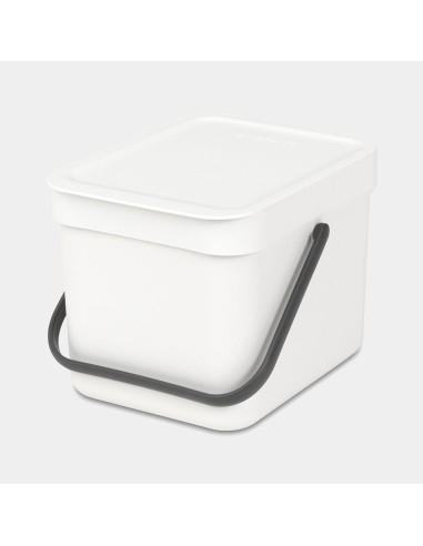 BRABANTIA 109706 Sort & Go kanta za otpad, 6 litara, bijela