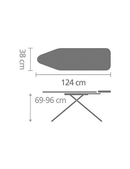 BRABANTIA 111723 daska za glačanje B  , 124 X 38 cm, Cotton Flower