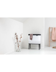 BRABANTIA 200502 Bo Laundry Bin, posuda za prljavo rublje, 60 litara, bijela 2