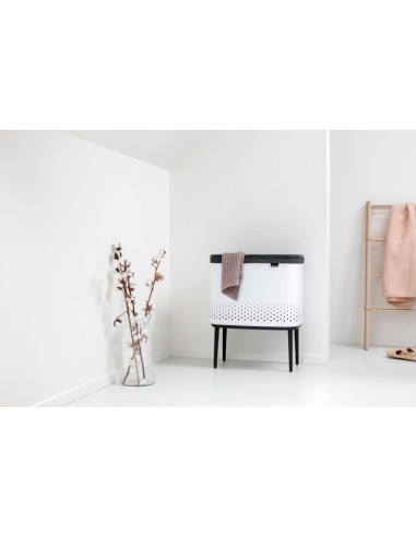 BRABANTIA 200502 Bo Laundry Bin, posuda za prljavo rublje, 60 litara, bijela