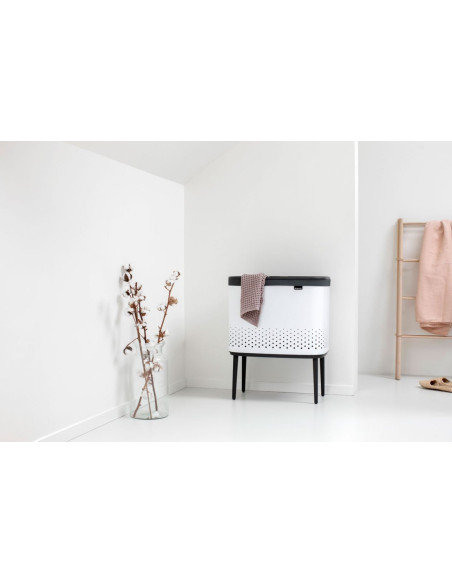 BRABANTIA 200502 Bo Laundry Bin, posuda za prljavo rublje, 60 litara, bijela