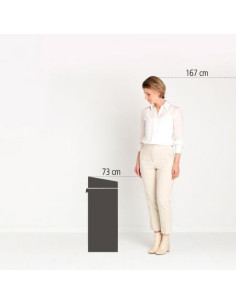 BRABANTIA 114861 Touch Bin New, 40 litara, kanta za otpad, metallic siva/brilliant inox poklopac 2
