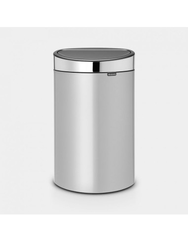 BRABANTIA 114861 Touch Bin New, 40 litara, kanta za otpad, metallic siva/brilliant inox poklopac