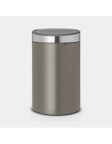 BRABANTIA 114885 Touch Bin New, 40 litara, kanta za otpad, platinum/matt inox poklopac
