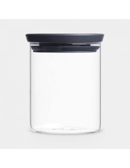 BRABANTIA 298288 staklena okrugla posuda sa sivim poklopcem 0.6 litara