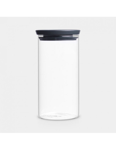 BRABANTIA 298264 staklena okrugla posuda sa sivim poklopcem 1.1 litara