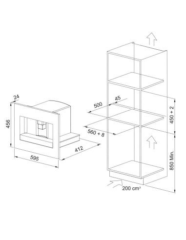 FMY 45 CM XS 131.0627.473 -- Ugradbeni aparat za kavu