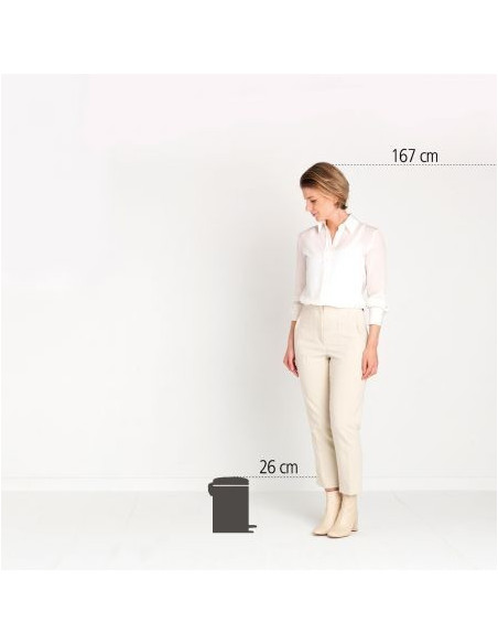 BRABANTIA 149887 Pedal Bin Newicon, 3 litre, kanta za otpad, SOFT BEŽ