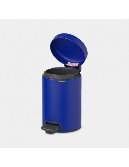 BRABANTIA 204562 Pedal Bin Newicon, 3 litre, kanta za otpad, mineral powerful blue
