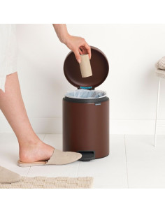 BRABANTIA 208546 Pedal Bin Newicon, 5 litara, kanta za otpad, mineral cosy brown 2