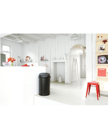 BRABANTIA 402562 TOUCH BIN, kanta za otpad, 60 litara, matt black/matt black poklopac