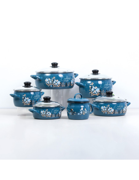 METALAC BLUE COOKING DELIGHT,  6-dijelni set emajliranih lonaca
