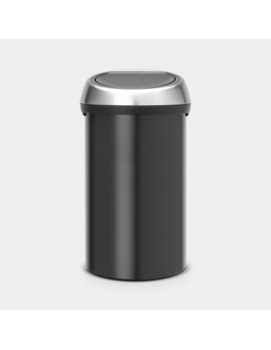 BRABANTIA 402548 TOUCH BIN, kanta za otpad, 60 litara, matt black/matt steel gingerprint prof poklopac