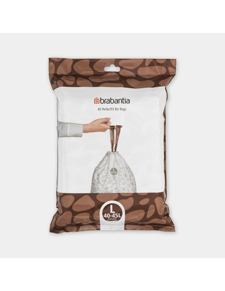 BRABANTIA 138645PerfectFit vrećice za otpad L, 40-45 litara, 40 komada