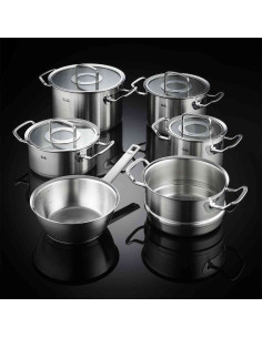 FISSLER Original-Profi Collection® 6-dijelni set lonaca sa staklenim poklopcima, ( 084-779-06-000/0 ) 2