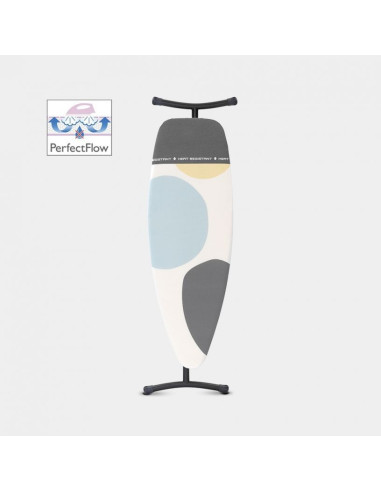 BRABANTIA 134760 Spring Bubbles daska za glačanje 135 x45 cm, oznaka D, PerfectFlow Cover