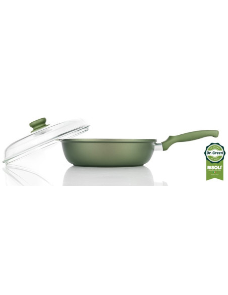 RISOLI` Dr. GREEN duboka  tava sa staklenim poklopcem, 28 cm, nije za INDUKCIJU RISOLI` Dr. GREEN duboka  tava sa staklenim poklopcem, 28 cm, nije za INDUKCIJU