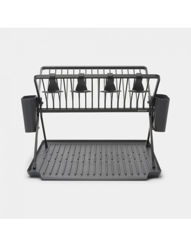 BRABANTIA 139482 sklopivi stalak za sušenje posuđa, tamno sivi