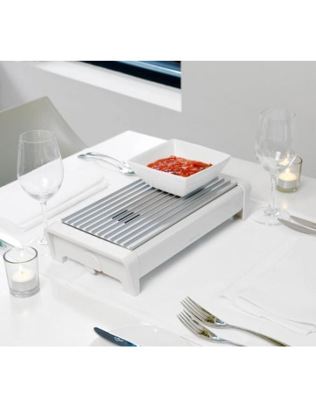 BRABANTIA 477164 grijač hrane, bijeli sa sivim grillom BRABANTIA 477164 grijač hrane, bijeli sa sivim grillom