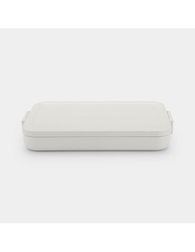 BRABANTIA 202841 prenosna niska kutija za hranu, svijetlo siva, 1.1 litara
