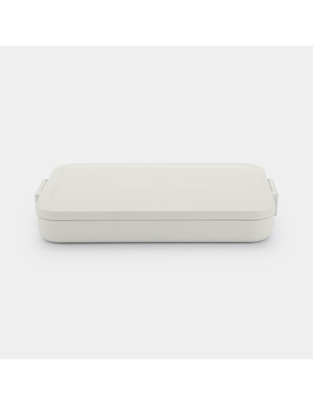 BRABANTIA 202841 prenosna niska kutija za hranu, svijetlo siva, 1.1 litara